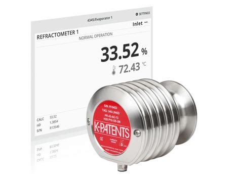 k patents process refractometer|inline process refractometer.